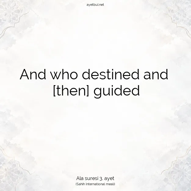 Ayetbul | Kuran Mealleri | Quran | Ala suresi 3. ayet