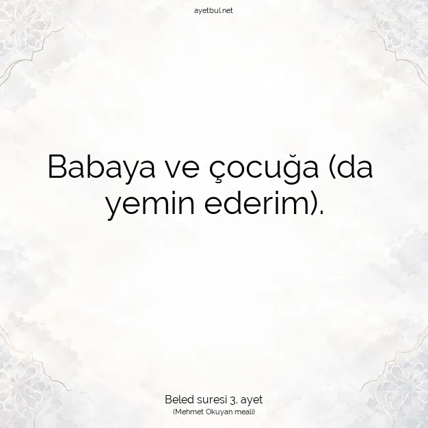 Ayetbul | Kuran Mealleri | Quran | Beled suresi 3. ayet