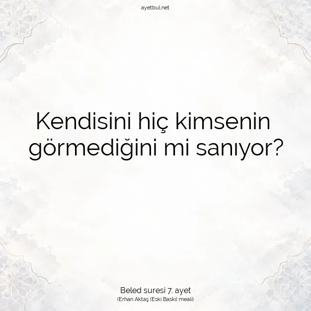Ayetbul | Kuran Mealleri | Quran | Beled suresi 7. ayet