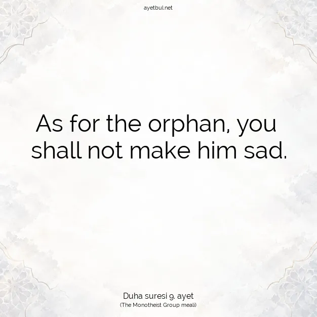 Ayetbul | Kuran Mealleri | Quran | Duha suresi 9. ayet